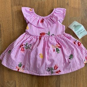 NWT Rare Editions 2 piece pink embroidered dress